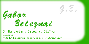 gabor beleznai business card